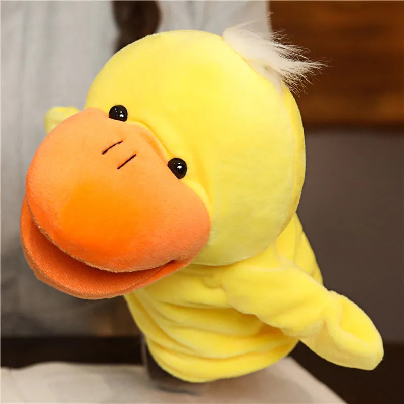 Stuffed Plush Animals Toys Hand Finger Story Puppet Kawaii Dolls Educational Baby Toys Lion Elephant Bunny Monkey Children GIft Purest Peak